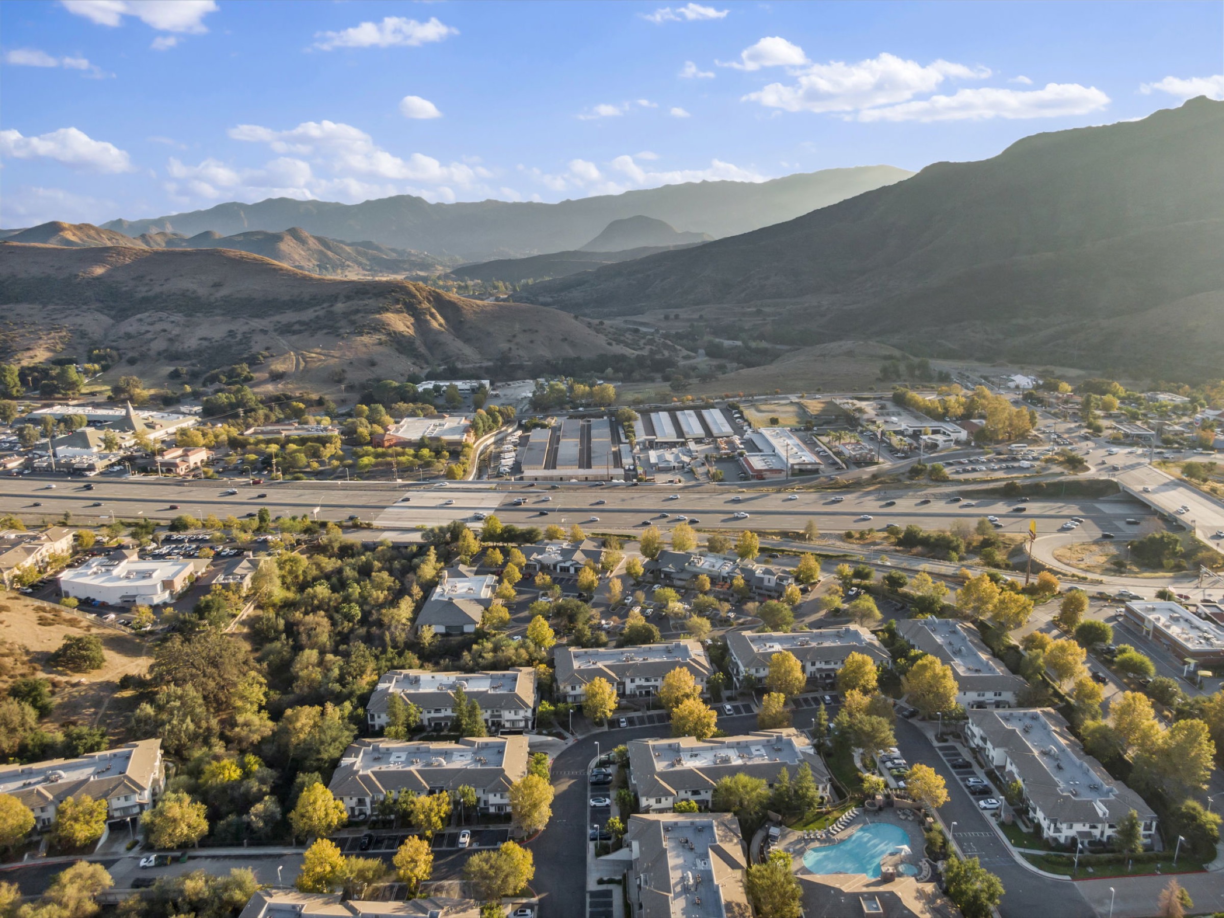 Clean aerial of The Shops at Oak Creek with surrounding future developments