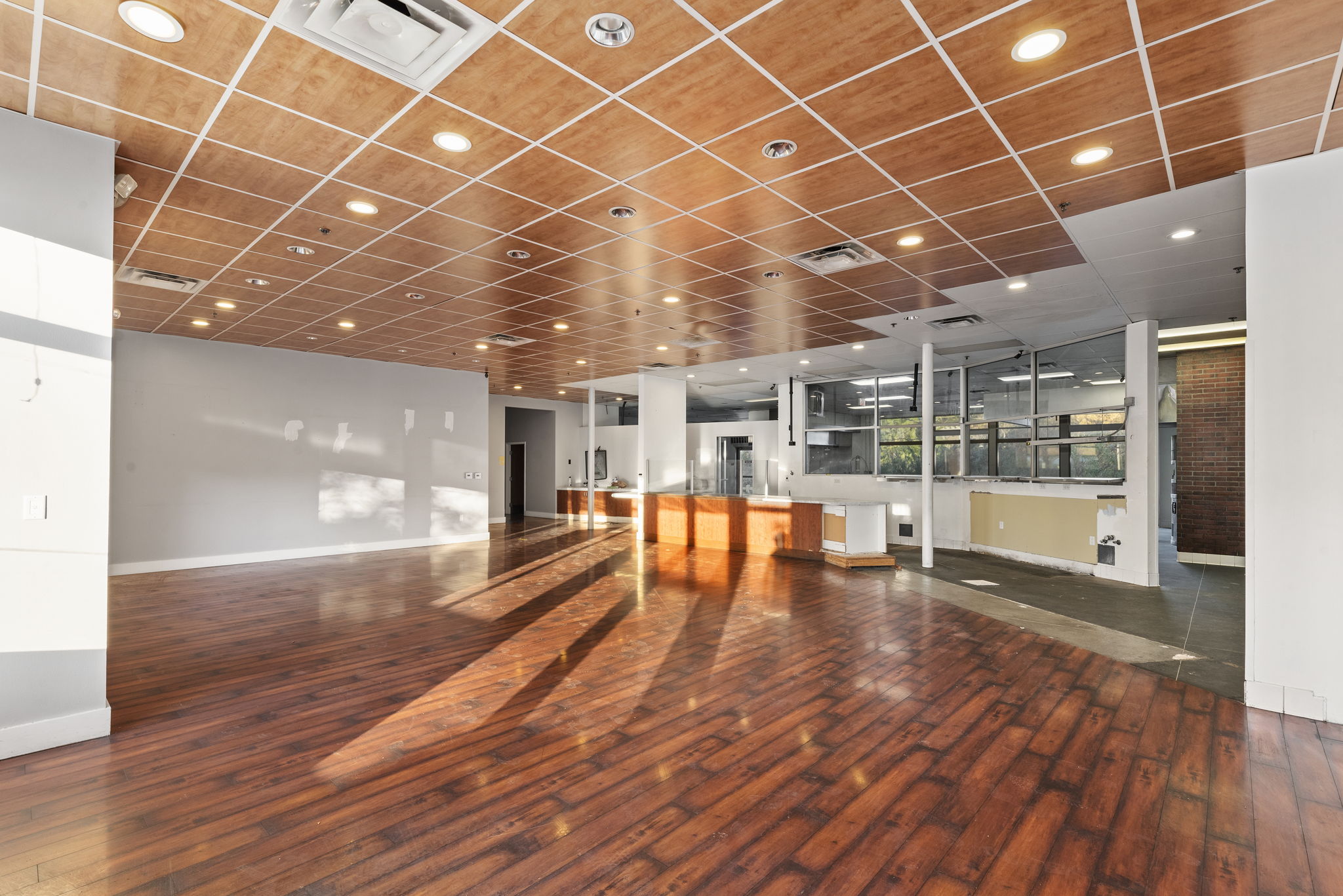 5,068 SF space — alternate angle showing kitchen counter